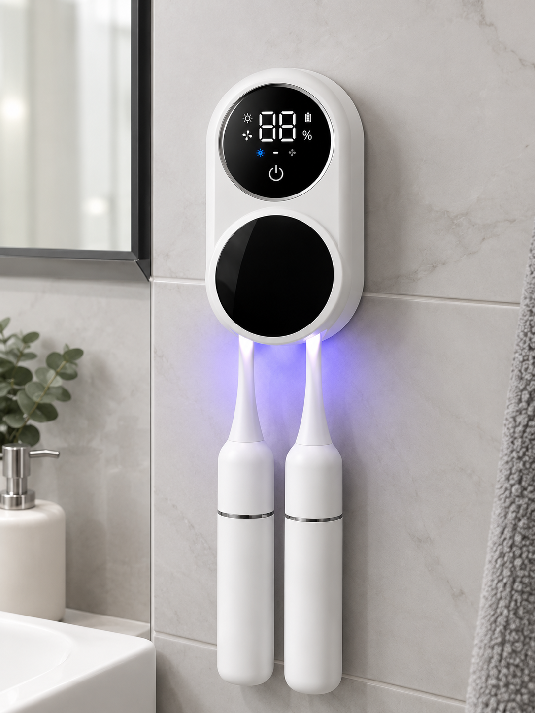 Brusora-Portable UV Toothbrush Sanitizer & Dryer