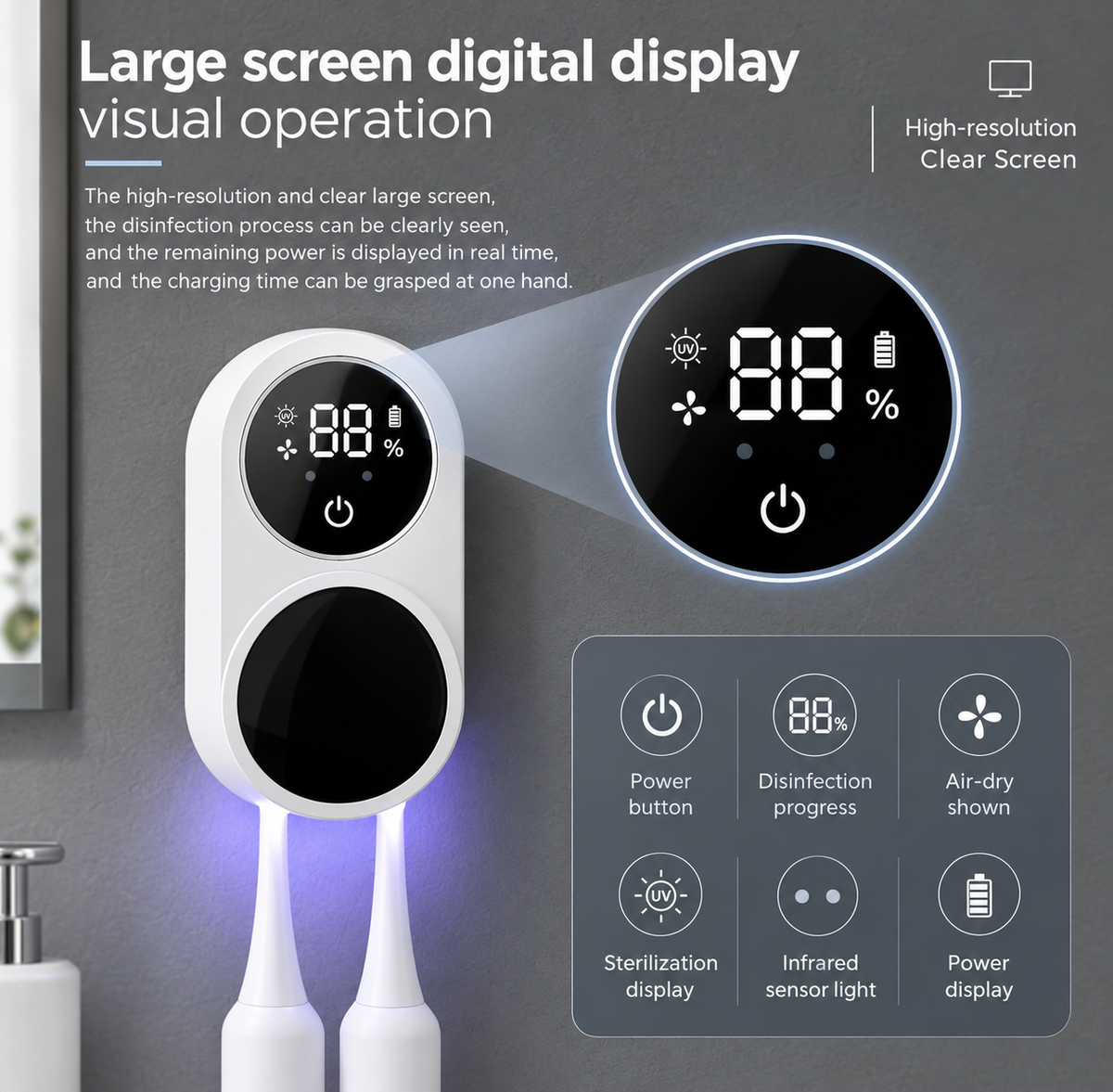 Brusora-Portable UV Toothbrush Sanitizer & Dryer
